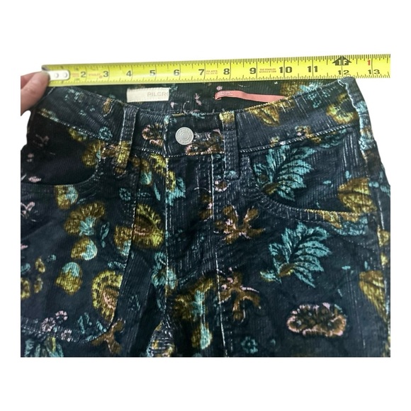 Anthropologie Pilcro The Icon Corduroy Flare Low-Rise Jeans Pants Floral Size 23 - Picture 6 of 15